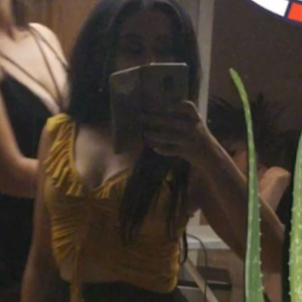 Yellow ruffle crop top off shoulder size S